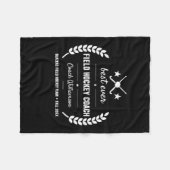 フィールドホッケーコーチのチームありがとうギフトカスタム フリースブランケット (正面(横))