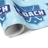 フィールドホッケーコーチクリスマスラッピング紙ギフト ラッピングペーパー (ロールコーナー)