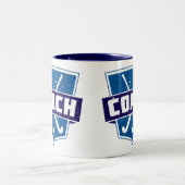フィールドホッケーコーチシールド ツートーンマグカップ (中央)