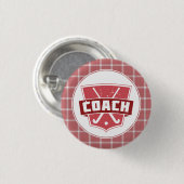 フィールドホッケーコーチピンバッジ 缶バッジ (正面&裏面)
