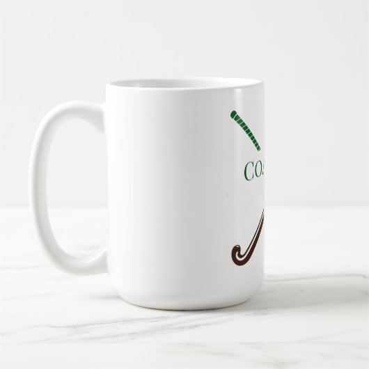 フィールドホッケーコーチ年度末のカスタム贈り物 コーヒーマグカップ (左)