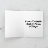 フィールドホッケーゴアリーのクリスマスカード シーズンカード (内部)