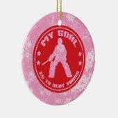 フィールドホッケーゴアリーホリデイオーナメント セラミックオーナメント (右)
