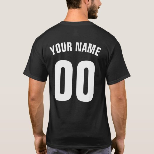 フィールドホッケーゴアリーワードアートシャーシーパーソナライズされた Tシャツ (裏面)