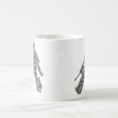 フィールドホッケーゴアリーワードアート コーヒーマグカップ (中央)