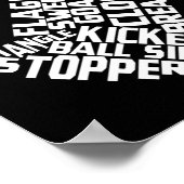 フィールドホッケーゴアリーワードアート ポスター (角)