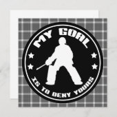 フィールドホッケーゴアリー引用文カスタム招待状 招待状 (正面/裏面)