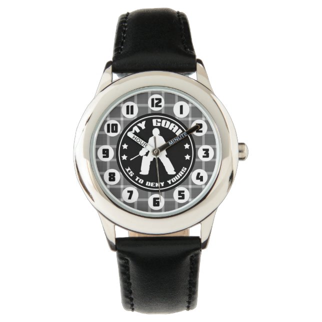 フィールドホッケーゴアリー引用文キッズウォッチ 腕時計 (正面)