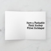 フィールドホッケーゴアリー引用文クリスマスカード シーズンカード (内部)