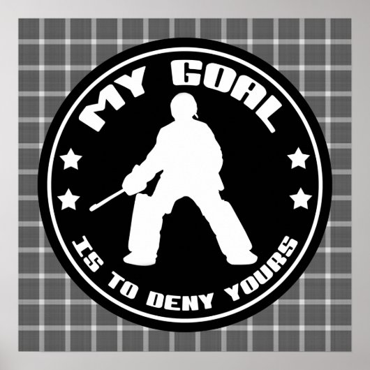 フィールドホッケーゴアリー引用文ポスタープリント ポスター (正面)