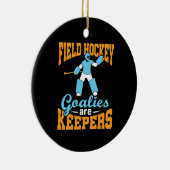 フィールドホッケーゴリーがキーパー セラミックオーナメント (右)
