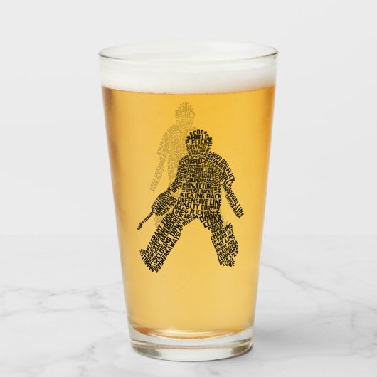 フィールドホッケーゴールキーパーワードアート タンブラーグラス (ドリンク裏面)