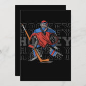 フィールドホッケーゴールキーパー - アイスホッケー シーズンカード (正面/裏面)