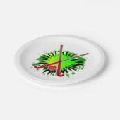 フィールドホッケースティック及びボールスプラッシュ ペーパープレート (アングル)