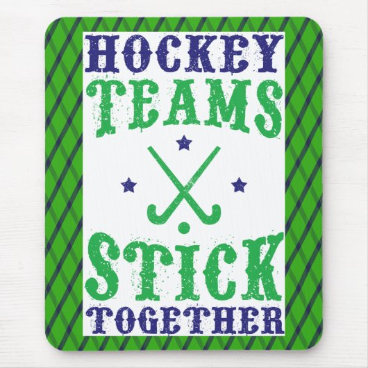 フィールドホッケーチームがマウスマットを貼り合わせる マウスパッド (正面)