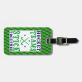 フィールドホッケーチームが一緒にバッグラベル ラゲッジタグ (正面横)