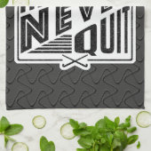 フィールドホッケーハッスル、ヒットし、決してティータオやめル。 キッチンタオル (折り畳み)