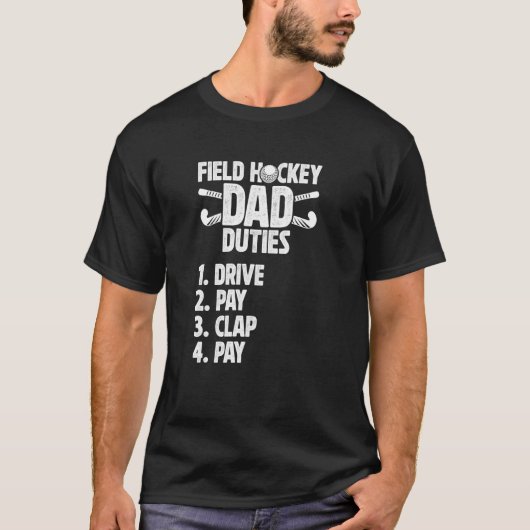 フィールドホッケーパパの職務パパ遊 Tシャツ (正面)