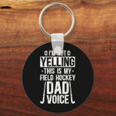 フィールドホッケーパパプレーヤーの音声パパ キーホルダー (正面)