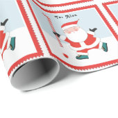 フィールドホッケーパーソナライズされたのクリスマスプレゼント ラッピングペーパー (ロールコーナー)
