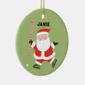 フィールドホッケーパーソナライズされたキープキー セラミックオーナメント (右)