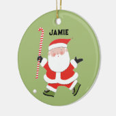 フィールドホッケーパーソナライズされたキープキー セラミックオーナメント (左)