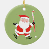 フィールドホッケーパーソナライズされたキープキー セラミックオーナメント (裏面)