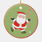 フィールドホッケーパーソナライズされたキープサケ セラミックオーナメント (裏面)