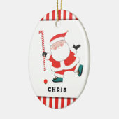 フィールドホッケーパーソナライズされたキープサケ セラミックオーナメント (左)