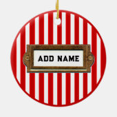 フィールドホッケーパーソナライズされたギフト セラミックオーナメント (裏面)