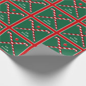 フィールドホッケーパーソナライズされたホリデーギフト ラッピングペーパー (角)