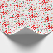 フィールドホッケーパーソナライズされたホリデーギフト ラッピングペーパー (角)