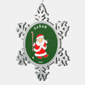 フィールドホッケーパーソナライズされた収集可能 スノーフレークピューターオーナメント (右)