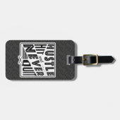 フィールドホッケーヒュースリーヒット&ノーやめバッグラベル ラゲッジタグ (正面横)