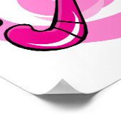 フィールドホッケーピンクロゴ ポスター (角)