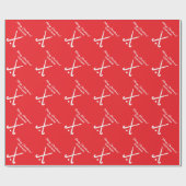 フィールドホッケープレイヤークリスマスラッピング紙 ラッピングペーパー (フラット)