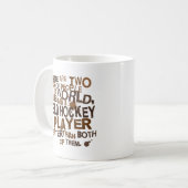 フィールドホッケープレーヤーのギフト コーヒーマグカップ (正面左)