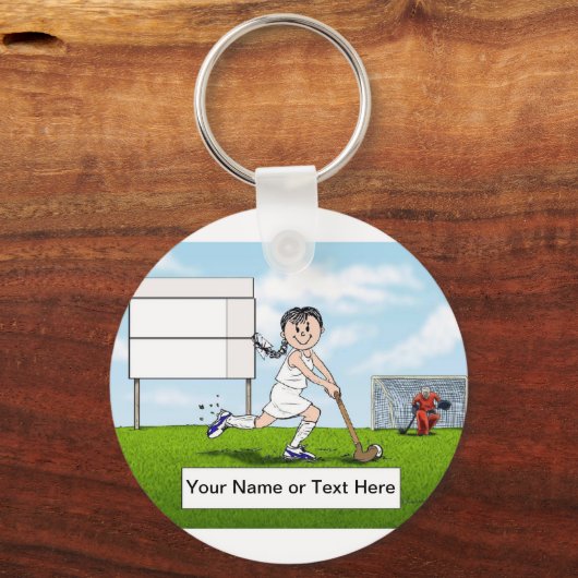 フィールドホッケープレーヤー – メス キーホルダー (正面)