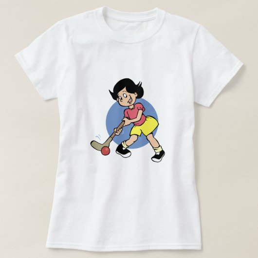 フィールドホッケープレーヤー Tシャツ (デザイン正面)