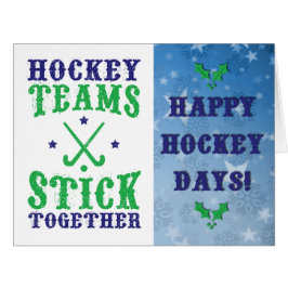 フィールドホッケーホリデーカードクリスマスカード