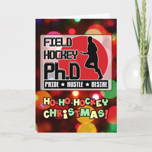 フィールドホッケーホリデーカードクリスマスカード シーズンカード (正面)