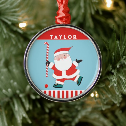 フィールドホッケーホリデーキープサケギフト メタルオーナメント (ツリー)