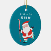 フィールドホッケーホリデーギフトセラミックオーナメント セラミックオーナメント (右)