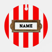 フィールドホッケーホリデーギフト メタルオーナメント (裏面)