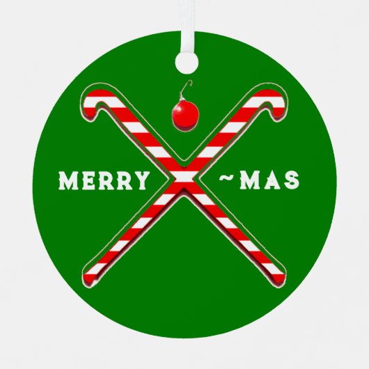 フィールドホッケーホリデーギフト メタルオーナメント (正面)