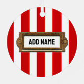 フィールドホッケーホリデーギフト メタルオーナメント (裏面)