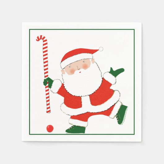 フィールドホッケーホリデーパーティー スタンダードカクテルナプキン (正面)