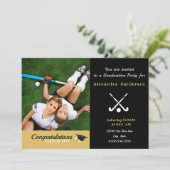 フィールドホッケーモダン写真卒業クラス2022 招待状 (スタンド正面)