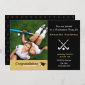 フィールドホッケーモダン写真卒業クラス2022 招待状 (正面/裏面)