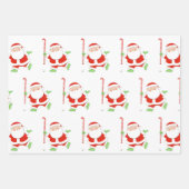 フィールドホッケーユニークホリデーギフト ラッピングペーパーシート (正面3)